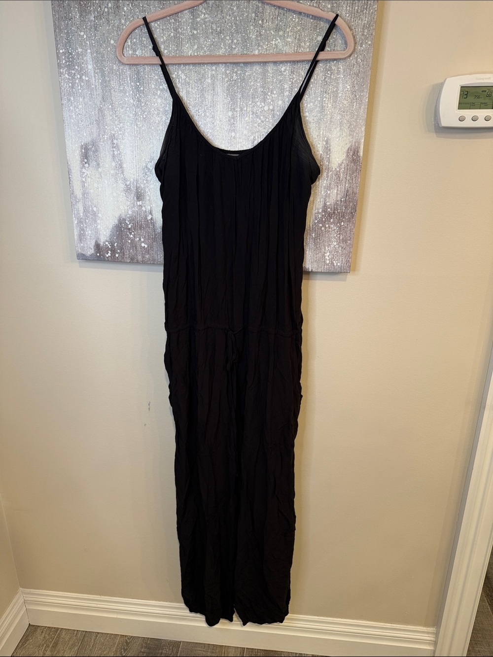 TYSA Black Spaghetti Strap Maxi Dress SIZE LARGE